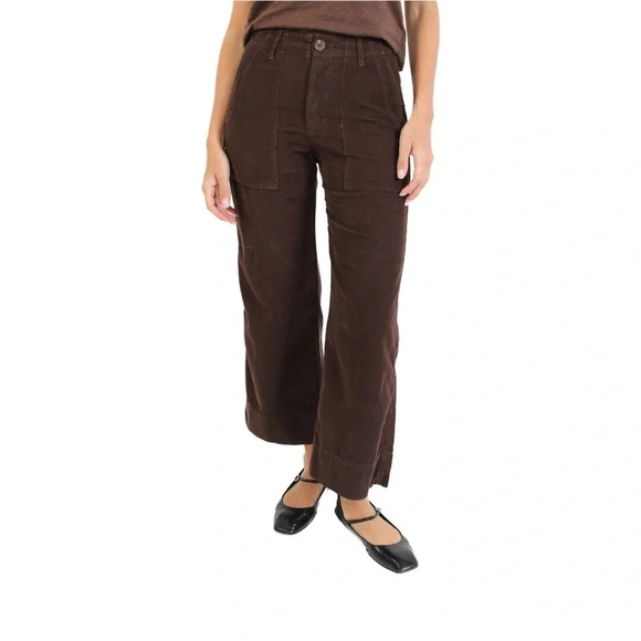 Oak & Fort Brown  Corduroy Straight Leg Pants | Size 0 - Picture 1 of 10